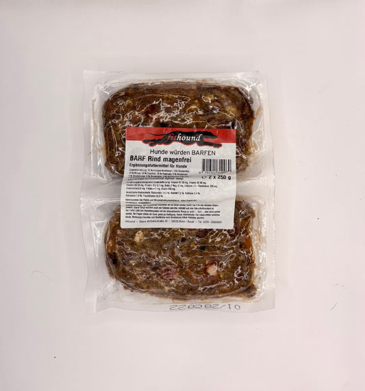 BARF Rind magenfrei 2 x 250 g