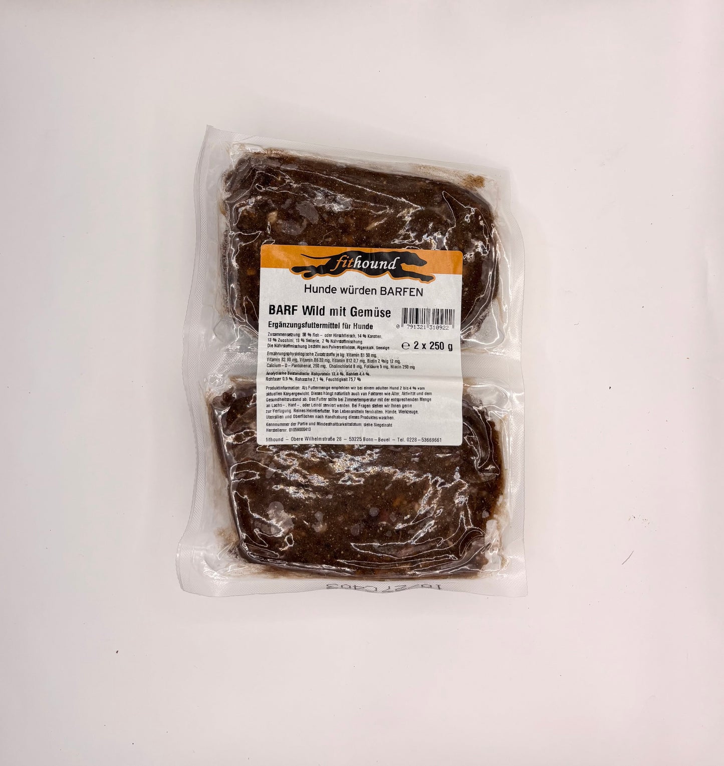 BARF Wild mit Gemüse 2 x 250 g