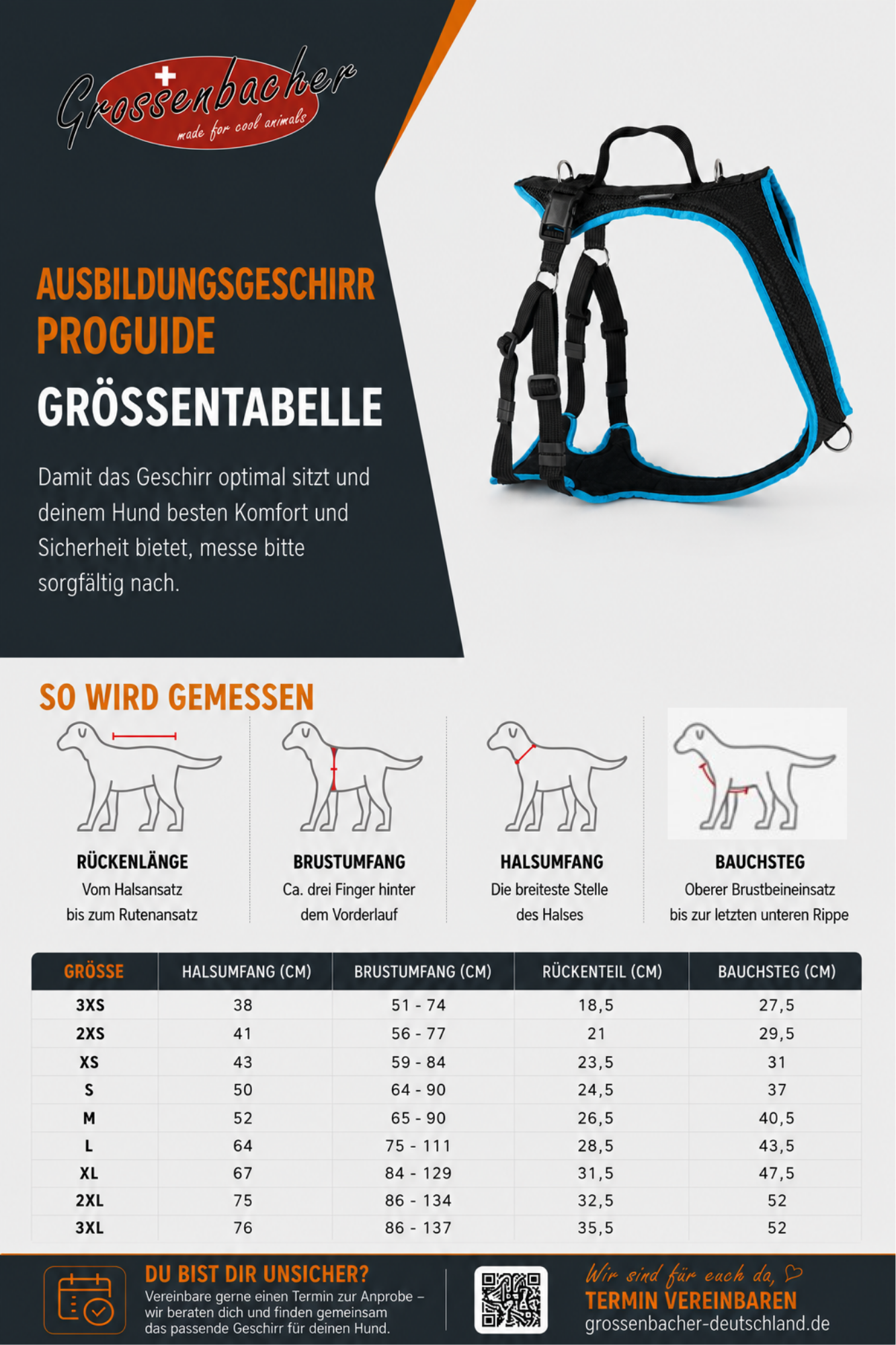 Ausbildungsgeschirr ProGuide + Brustring