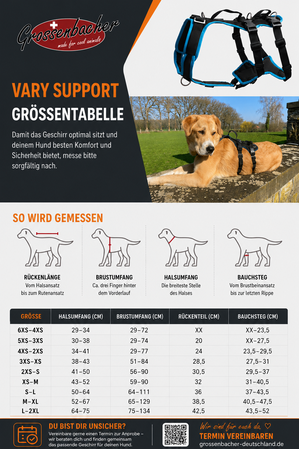 VARY Support (verstellbar) + Brustring