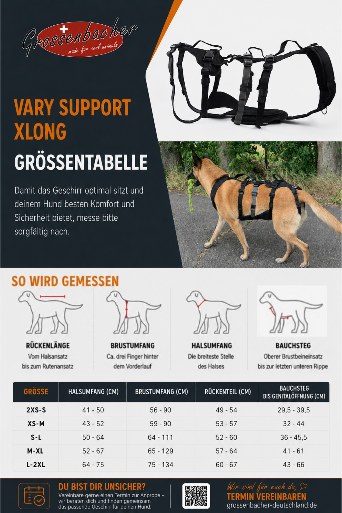 VARY Support XLONG 4 Gurte