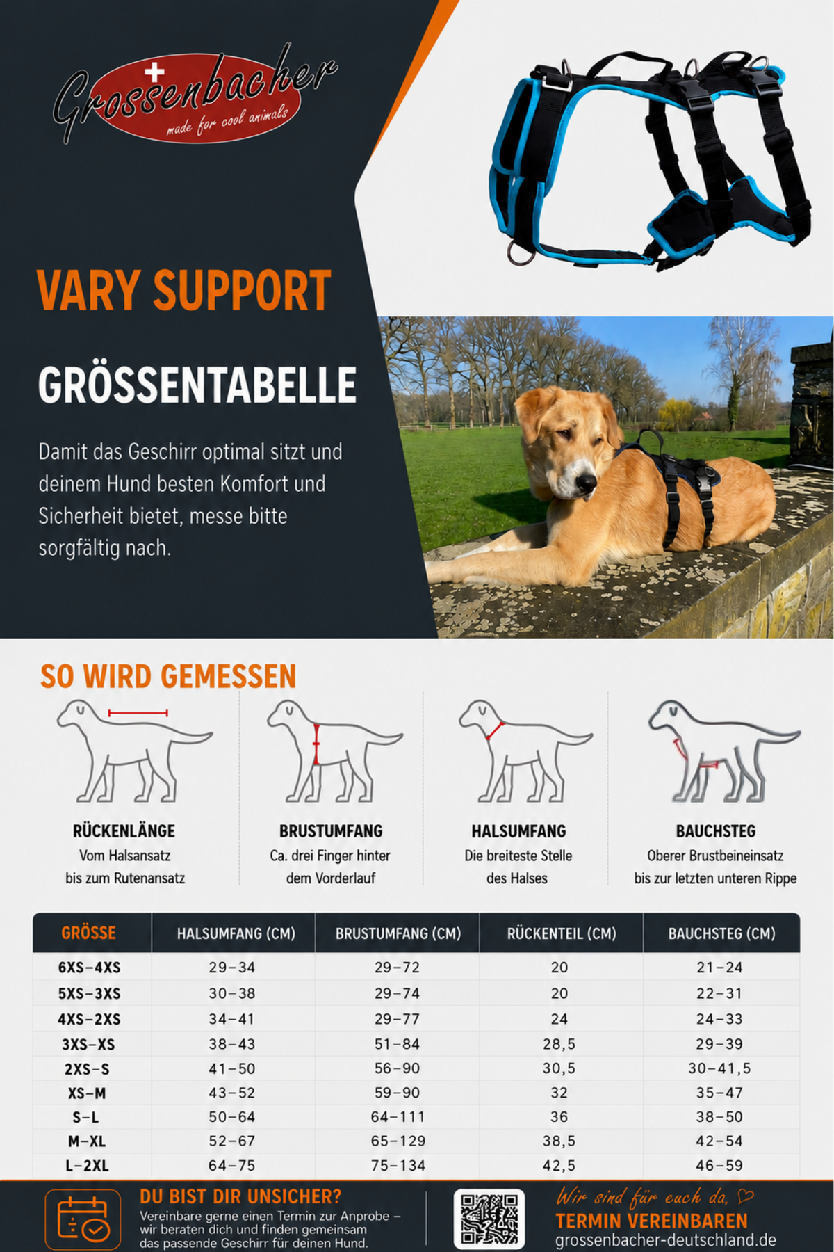 VARY Support (verstellbar) + Brustring