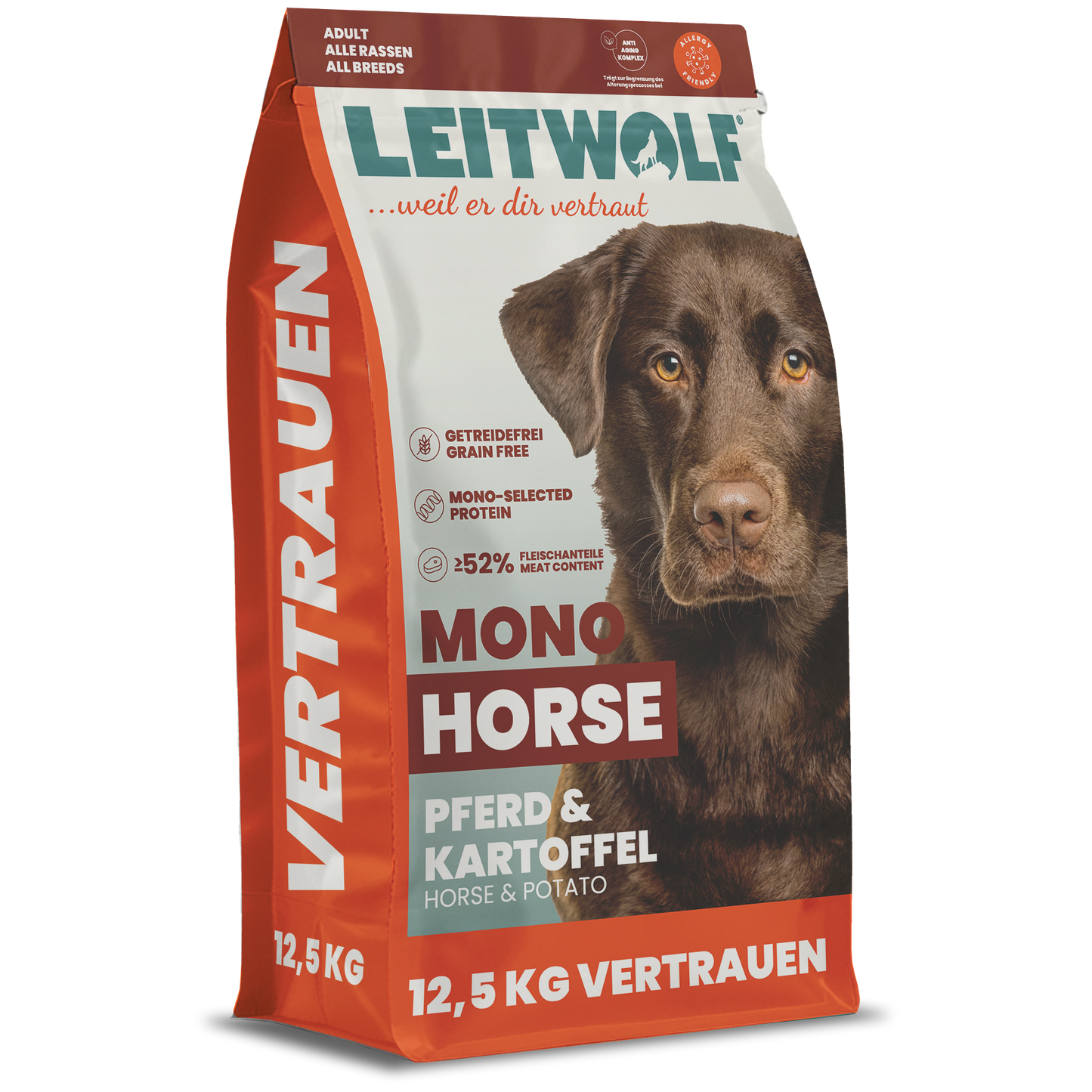 Leitwolf Mono Pferd mit Kartoffeln