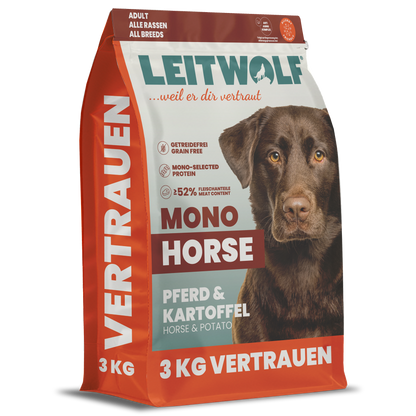 Leitwolf Mono Pferd mit Kartoffeln