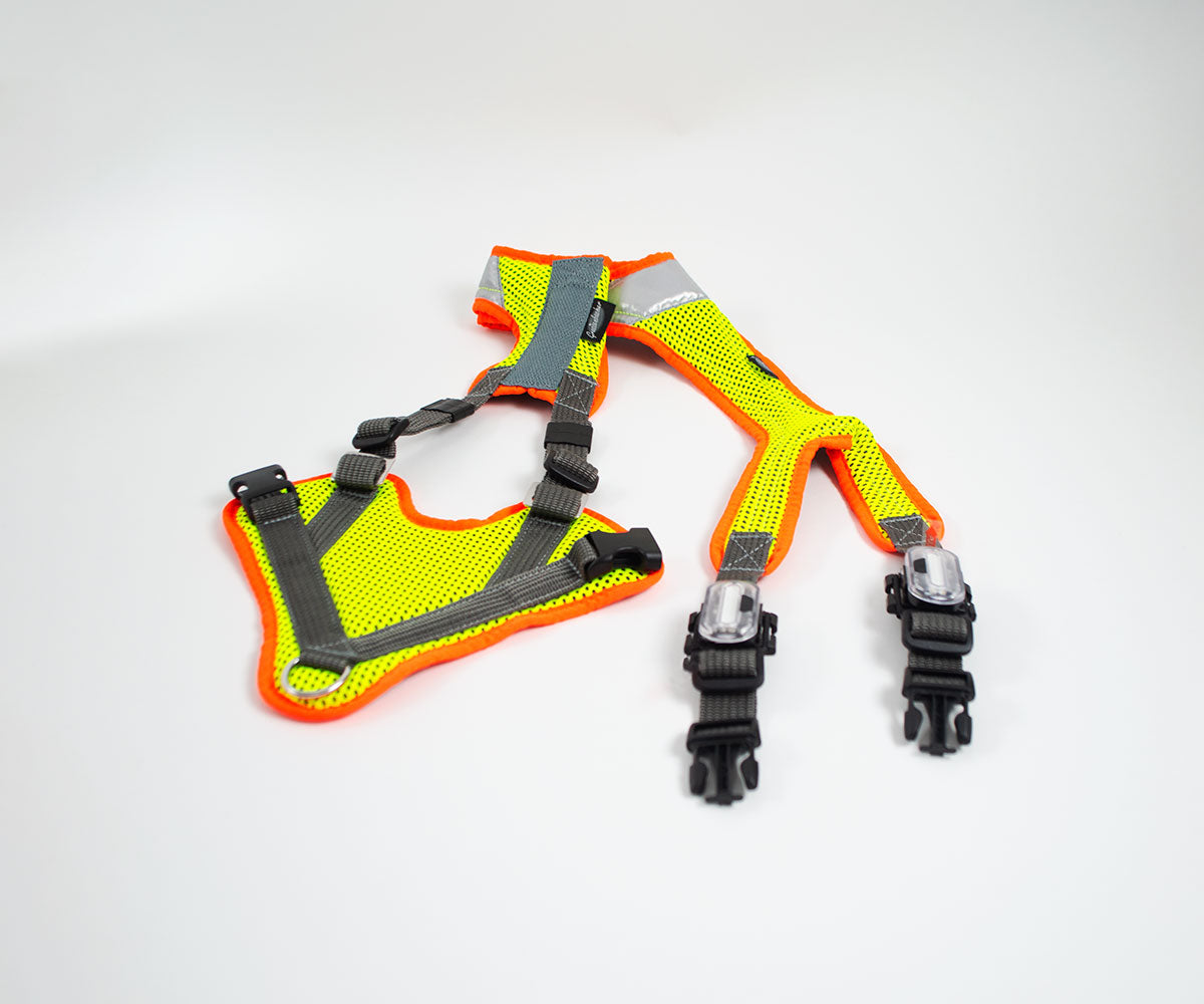 Mantrailing V Geschirr mit LED optional mit Laufrolle