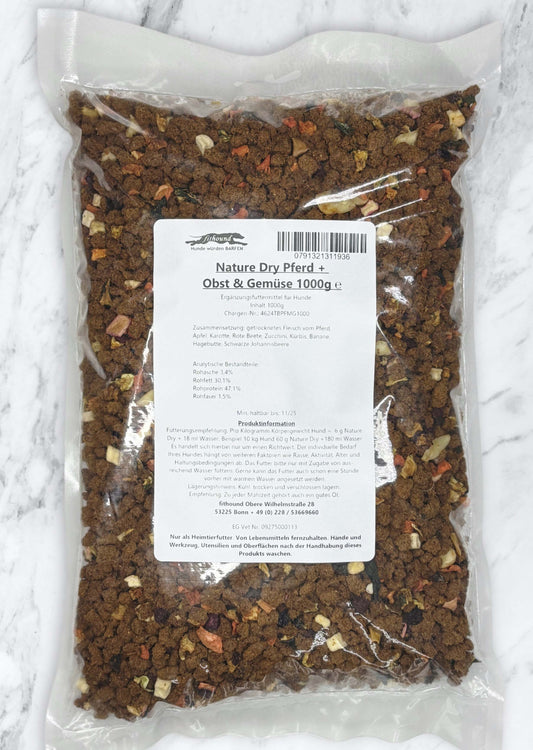NATURE DRY Pferd + Obst & Gemüse, getrocknet 1kg