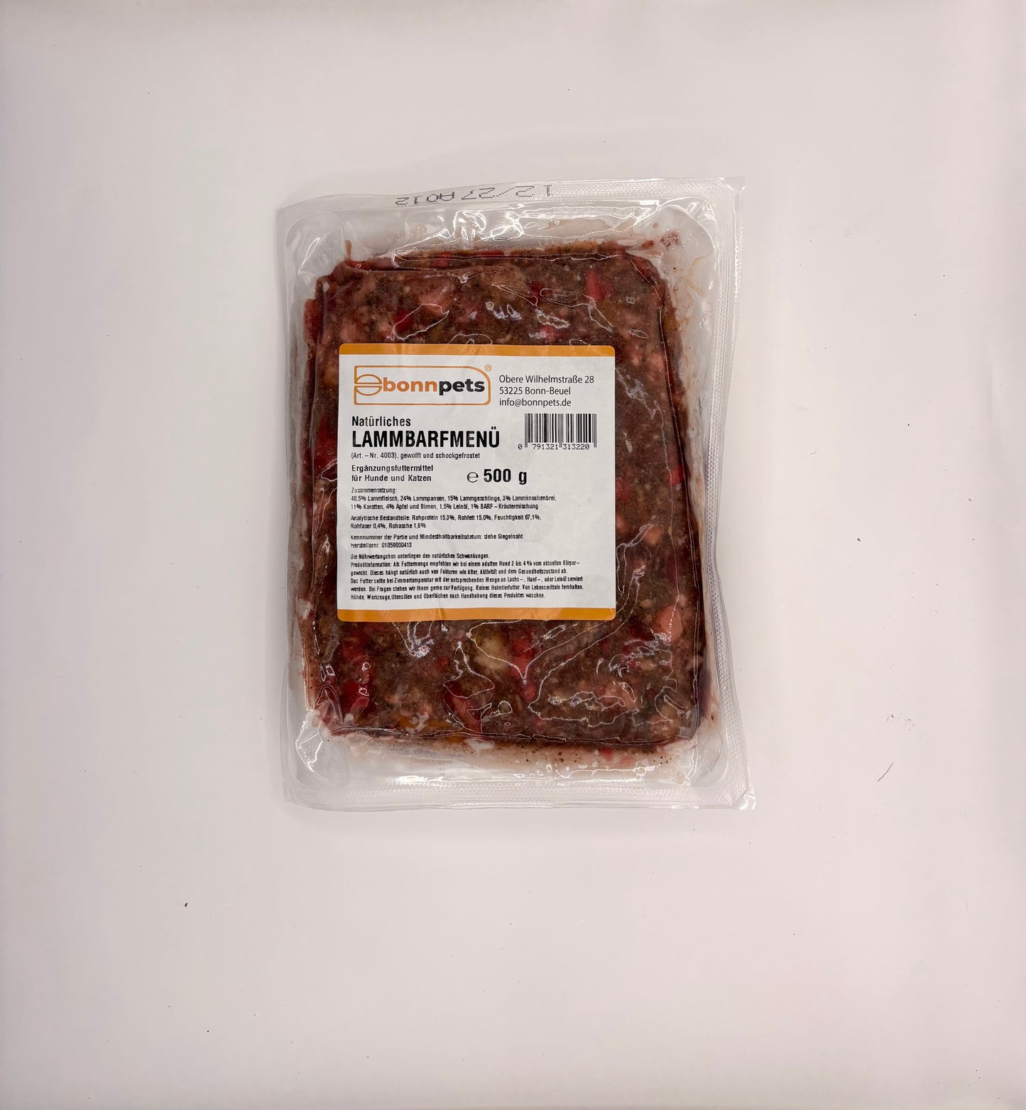 NUR ONLINE! Natürliches Lammbarfmenü bonnpets 500 g